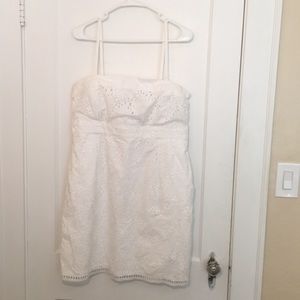 White Eyelet Summer Dress - New York & Company